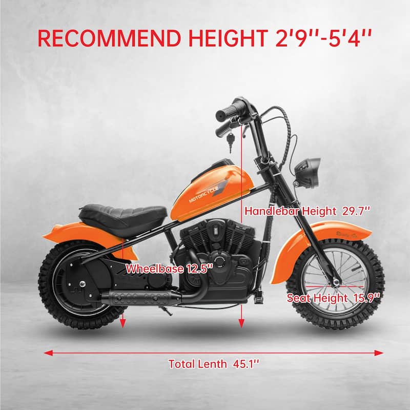 Electric Motorcycle for Kids, with Led Lights