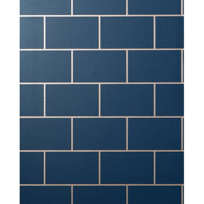 Fine Decor Metro Navy Tile Wallpaper