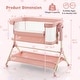 preview thumbnail 14 of 20, Babyjoy Height Adjustable Bedside Sleeper Easy Folding Baby Crib with - See Details
