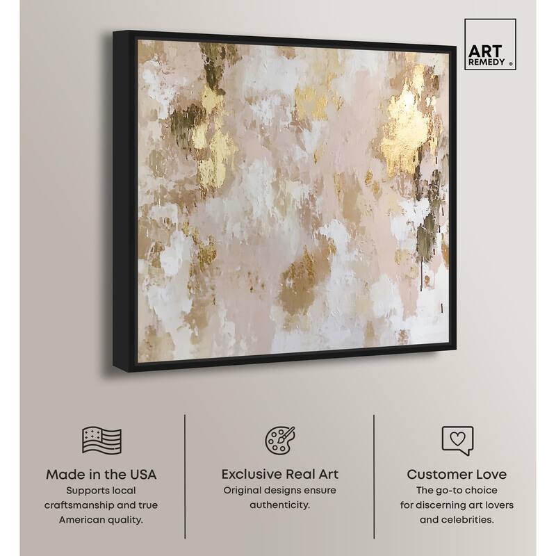 Golden Glimmer Gesture I Canvas by Art Remedy