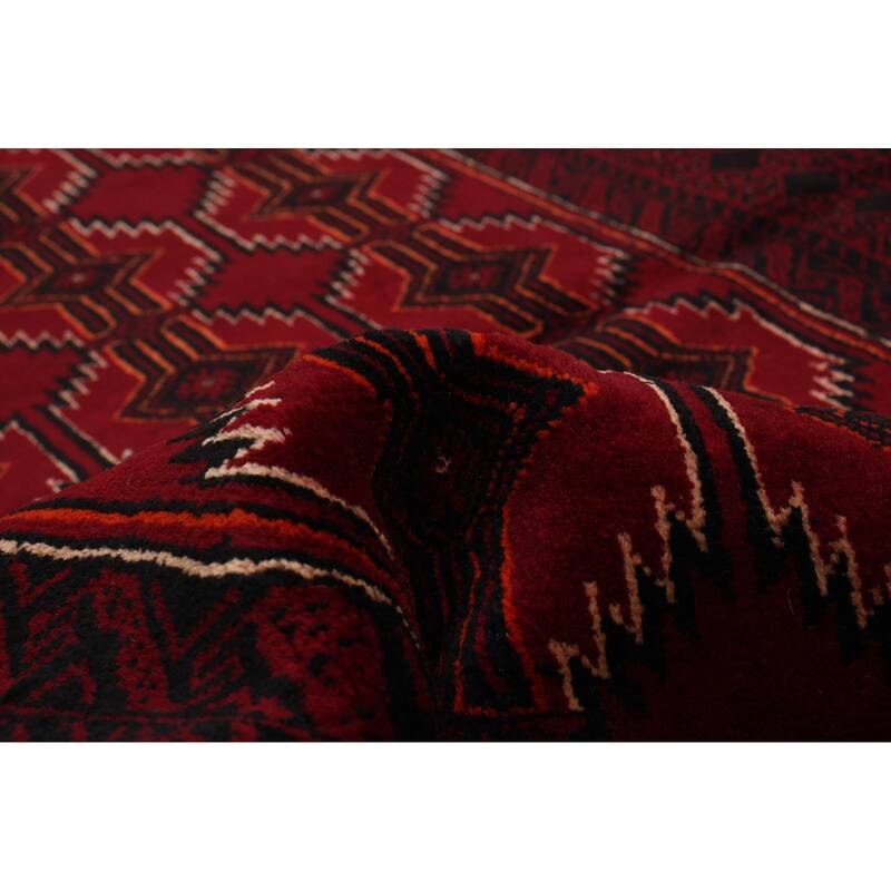 ECARPETGALLERY Hand-knotted Royal Baluch Red Wool Rug - 3'5 x 6'3