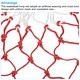 preview thumbnail 4 of 5, 2Pcs 16.9" PP Basketball Hoop Net Replacement Outdoor, White Red