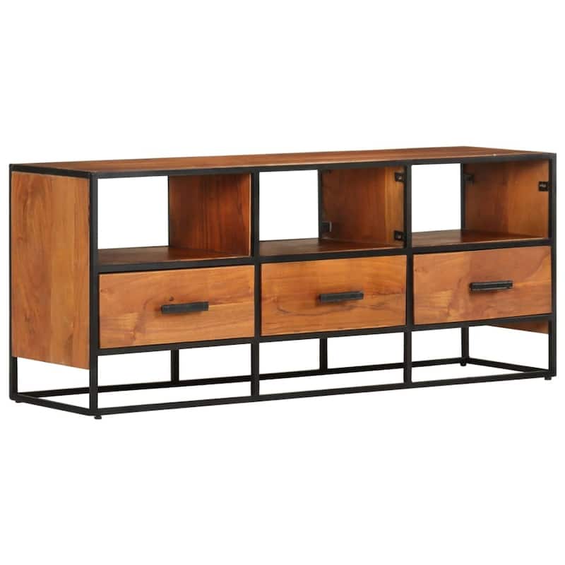 vidaXL TV Stand 43.3"x11.8"x17.7" Solid Wood Acacia