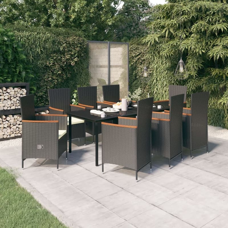 vidaXL Patio Dining Set 3/5/7 Piece Multi Colors 31.5"/55.1" Table Length