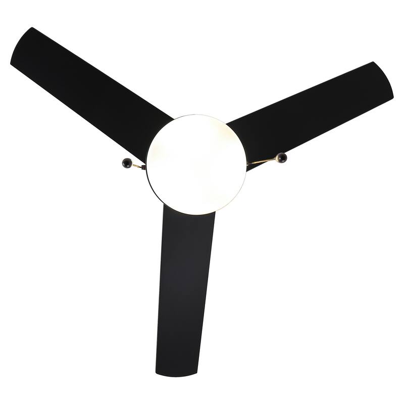 42" Modern Black Wooden Indoor Ceiling Fan Light with Pull Chain