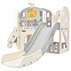 preview thumbnail 13 of 33, Kids Slide Playset Structure,Freestanding Castle Crawling Playhouse Grey+White