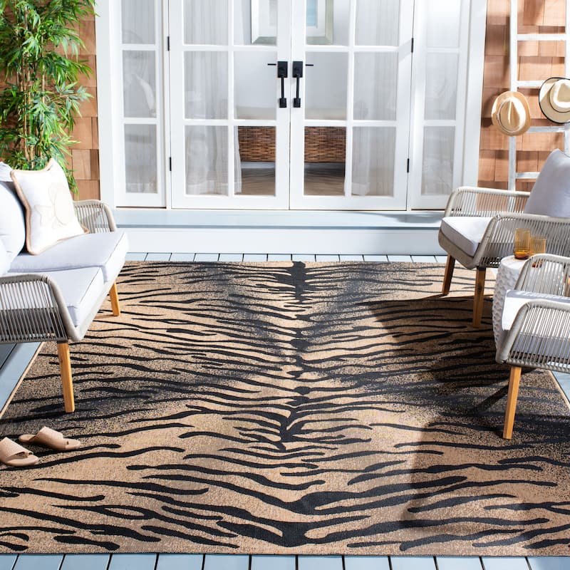 SAFAVIEH Courtyard Paulette Indoor/ Outdoor Waterproof Patio Backyard Rug