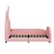 preview thumbnail 5 of 15, Twin Size Upholstered Platform Princess Bed Frame with Rabbit-Shape Headboard and Footboard Pocket for Bedroom