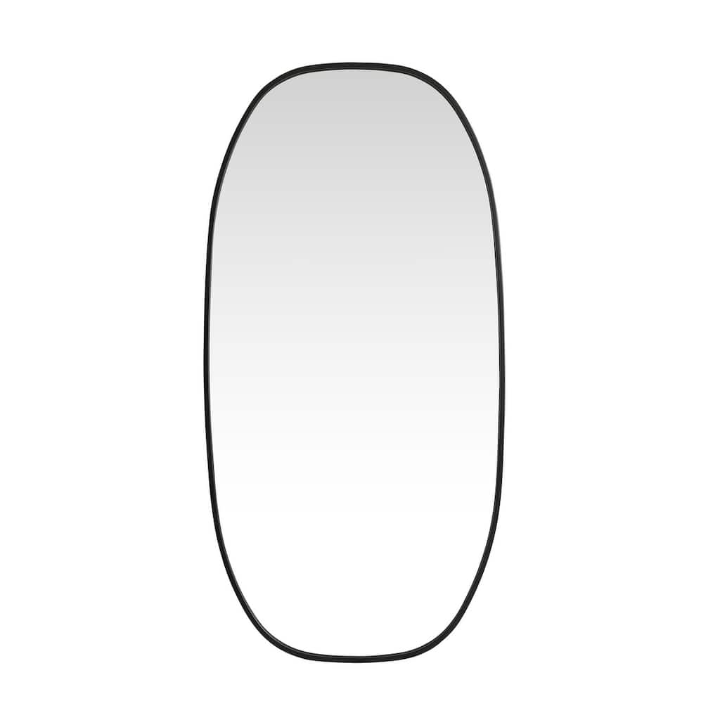Indigo Home Metal Frame Oval Mirror 24x48 Inch