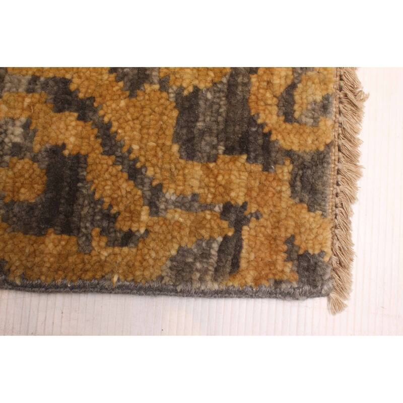 ECARPETGALLERY Hand-knotted Mystique Dark Grey Wool Rug - 6'5 x 9'1