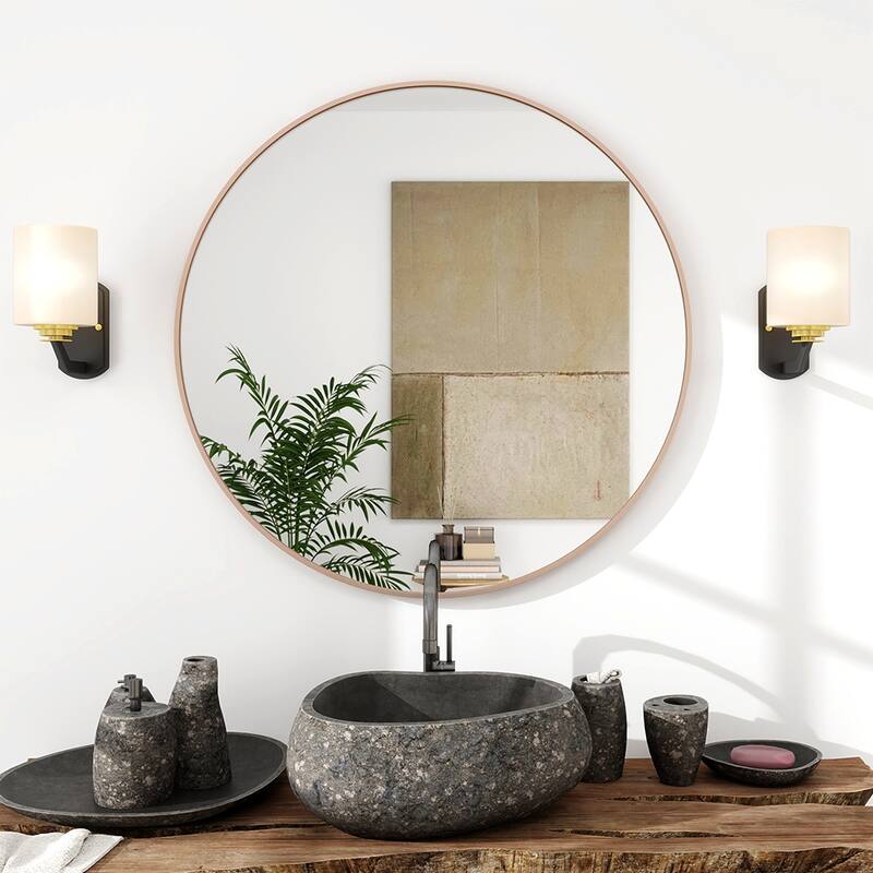 Maypex Aluminium Framed Circular Wall Mirror