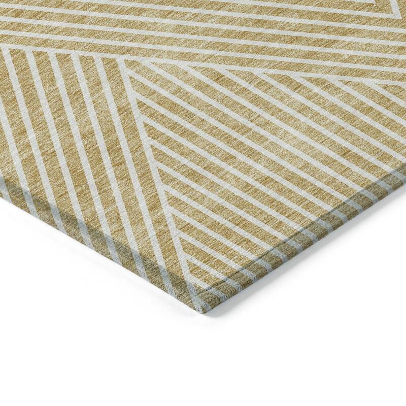 HomeRoots Geometric Transitional Rectangle Outdoor Rug