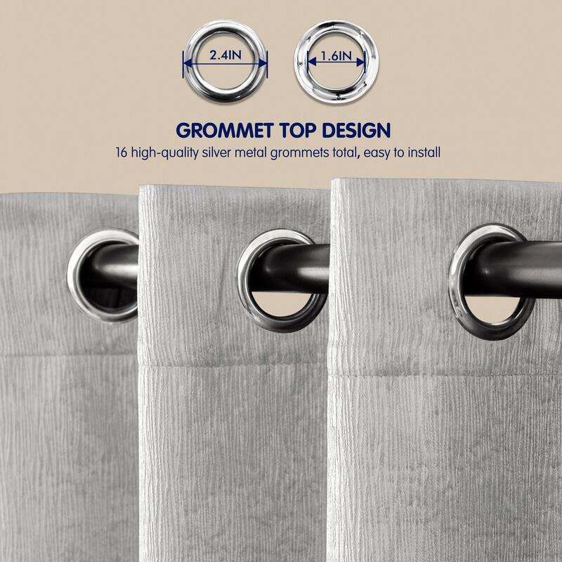 Subrtex Blackout Curtain Solid Thermal Window Drapes Panel Pair