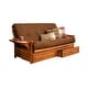 preview thumbnail 26 of 68, Copper Grove Dixie Oak Full-size 2-drawer Futon Frame with Mattress