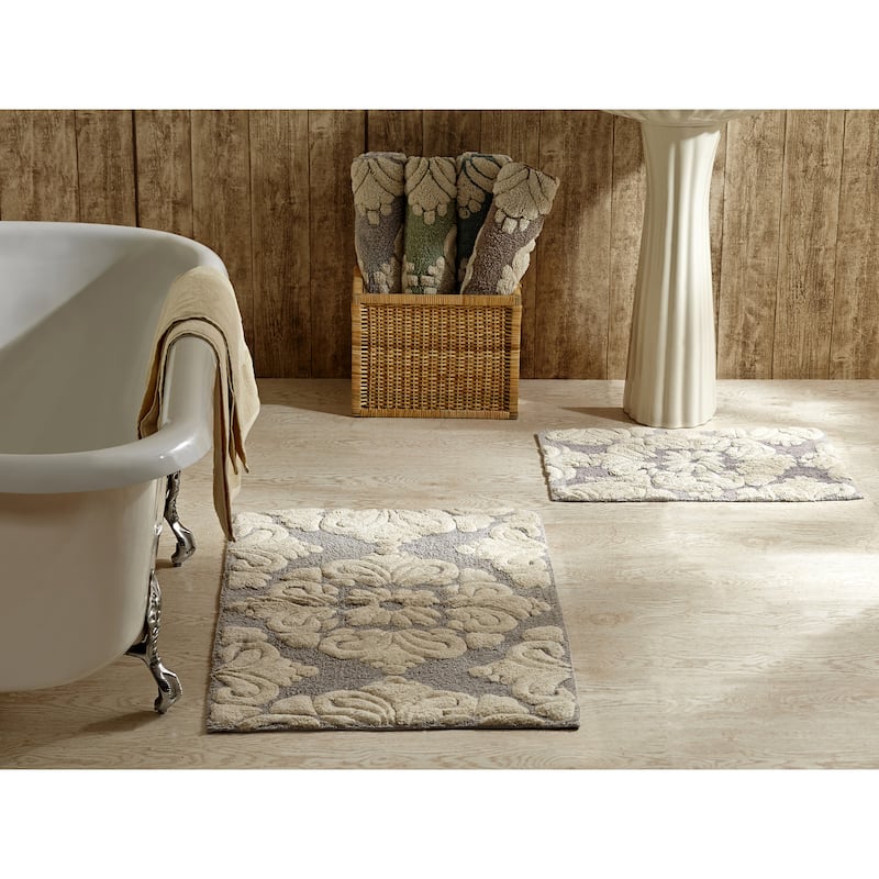 Better Trends Medallion Tufted Bath Mat Rug 100% Cotton
