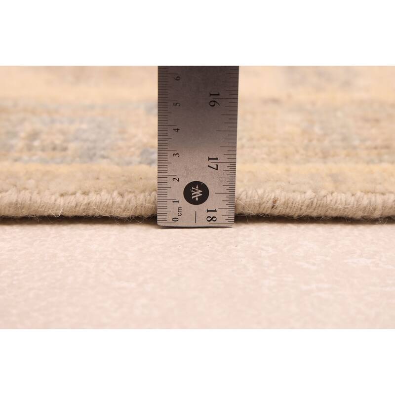 ECARPETGALLERY Hand-knotted Kavya Oushak Light Grey Wool Rug - 8'1 x 9'9