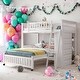 preview thumbnail 1 of 10, Multifunctional Design Twin over Full Bunk Bed White
