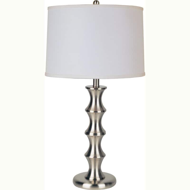 HomeRoots 30" Black Solid Wood Bedside Table Lamp With White Shade - 15