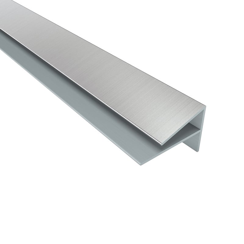 FASÄDE 47 in. Decorative Vinyl Outside Corner Trim Brushed Nickel (5 Pack) - 5 Pack