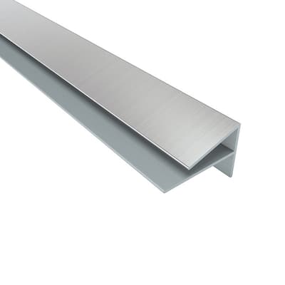 FASÄDE 47 in. Decorative Vinyl Outside Corner Trim Brushed Nickel (5 Pack) - 5 Pack
