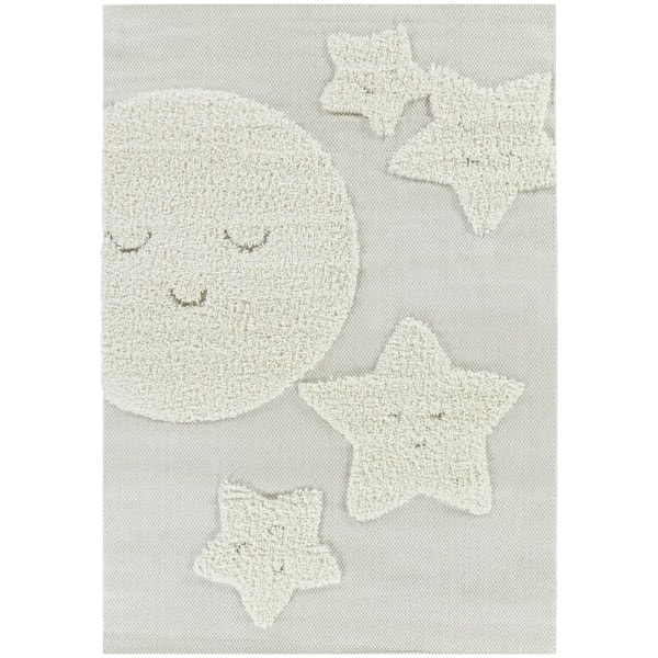 slide 2 of 4, Mod-Tod Goodnight Kids Star Indoor/Outdoor Area Rug - 3'11" x 5'7" 3'11" x 5'7" - Cream