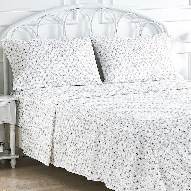 La Fleur Percale Cotton Sheet Set