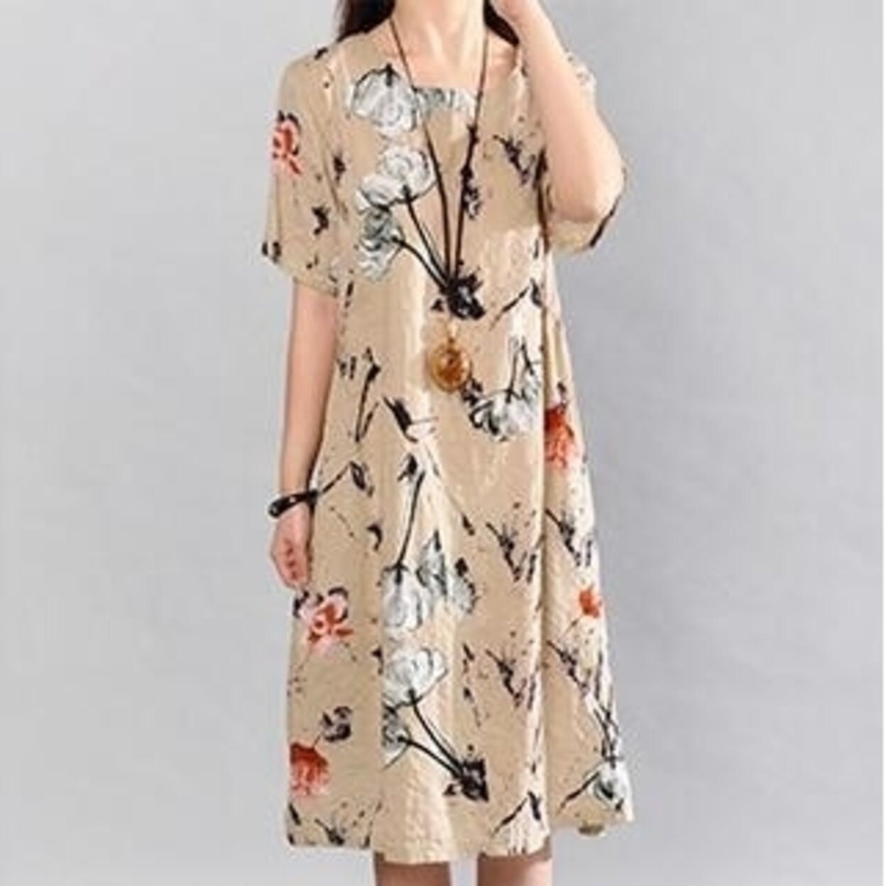 Shop 2018 Summer Dress Casual Plus Size Women Dress Vintage