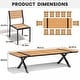 preview thumbnail 39 of 39, 11/13-Piece Outdoor Aluminum Dining Table Set Rectangular Table with Umbrella Hole and Stackable Chairs