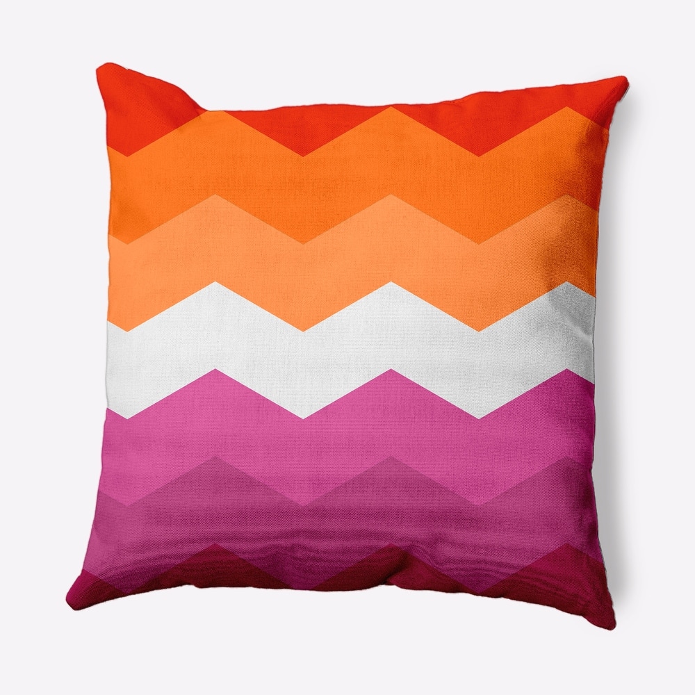 Pride Chevron Outdoor Throw Pillow