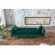 preview thumbnail 31 of 70, Velvet Upholstered Tufted Loveseats Sleeper Sofa With Rose Golden Legs