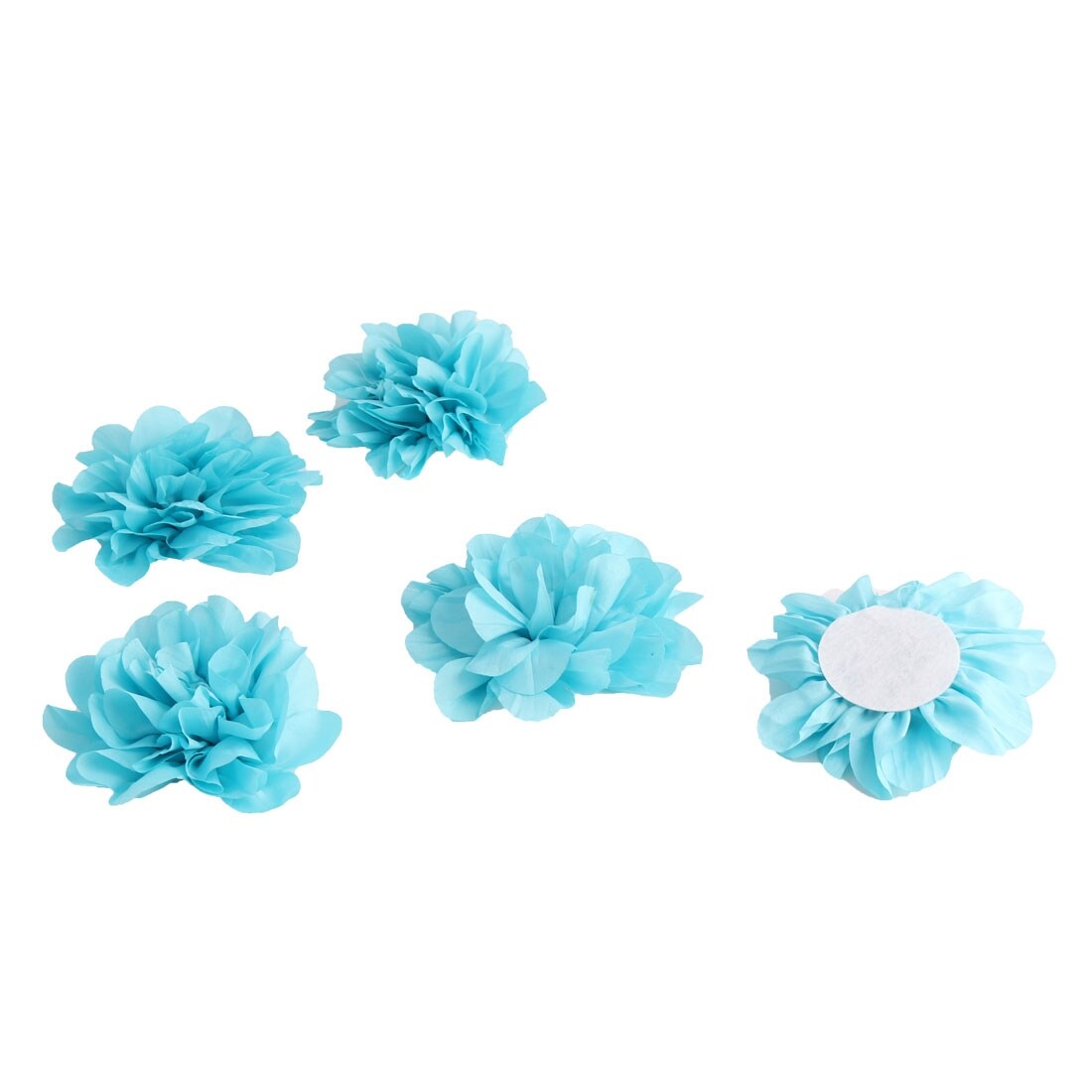 Shop Home Birthday Party Decor Fabric Artificial Handcraft Diy Flower Blue 5 Pcs Overstock 28885764