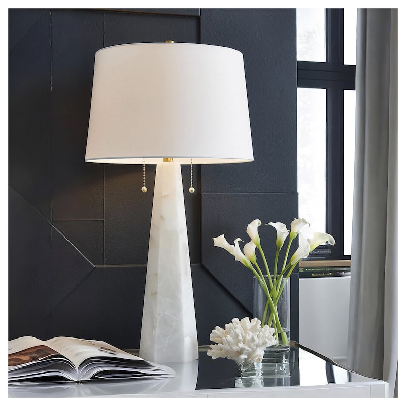 Signature Design by Ashley Laurellen White Table Lamp - 16.88" W x 16.88" D x 32.5" H