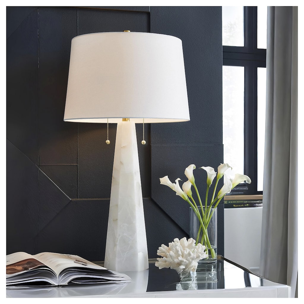 Signature Design by Ashley Laurellen White Table Lamp - 16.88" W x 16.88" D x 32.5" H