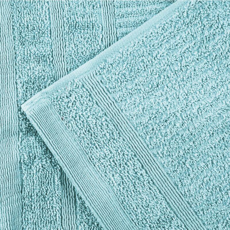 Egyptian Cotton 8 Piece Bath, Hand, and Face Towel Set with Bath Mitt by Superior