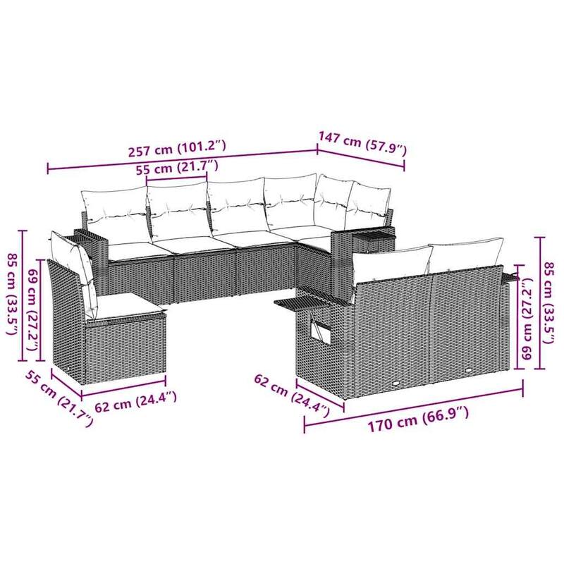 vidaXL Garden Sofa Set