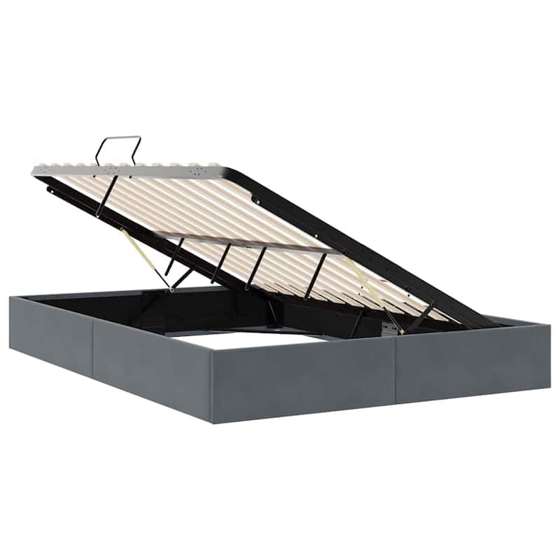 vidaXL Storage Bed with Mattress in Velvet