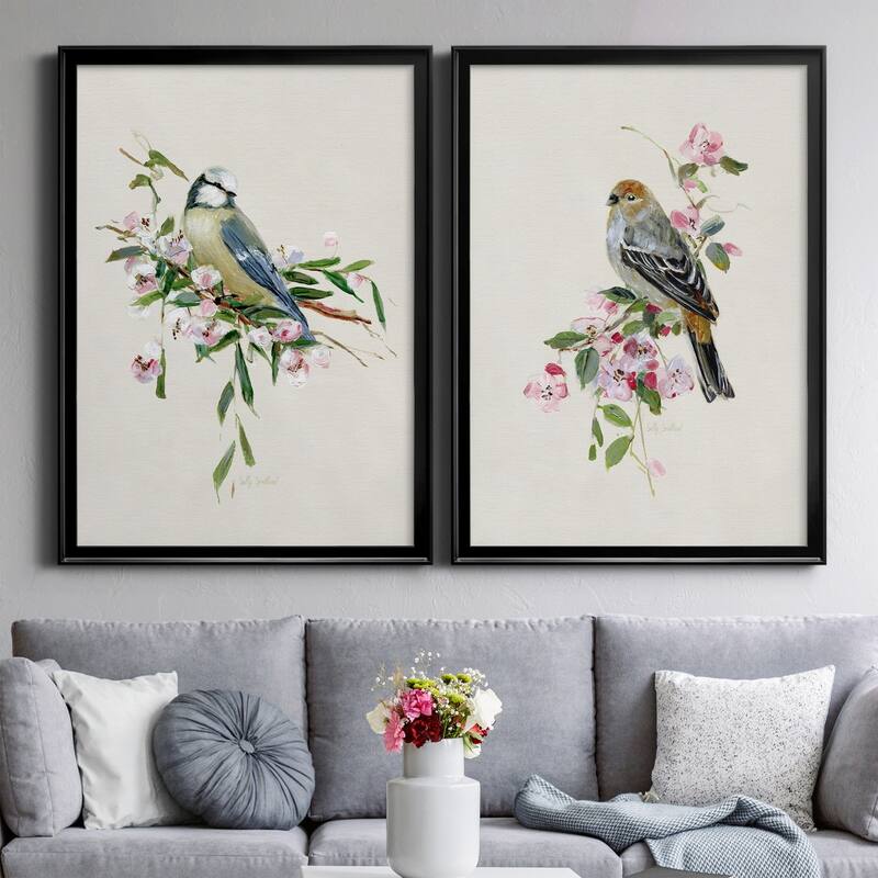Spring Song Blue Bird Premium Framed Print - Ready to Hang - Multi-Color
