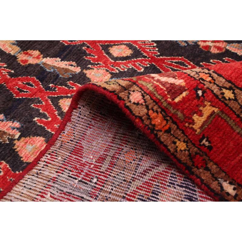 ECARPETGALLERY Hand-knotted Andelz Dark Navy, Red Wool Rug - 3'9 x 7'10