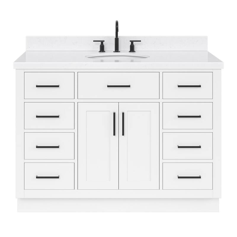 Ariel T048SCQOVO Hepburn 48" Free Standing Single Basin Vanity Set