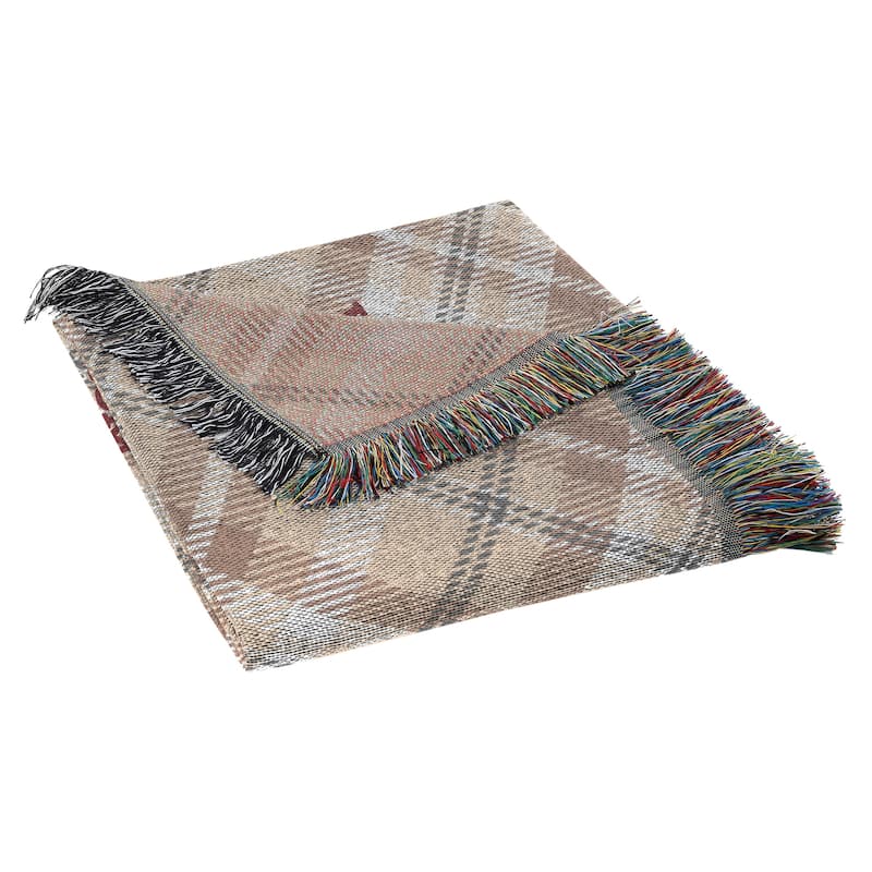 Yellowstone Bozeman Plaid Woven Tapestry Throw Blanket