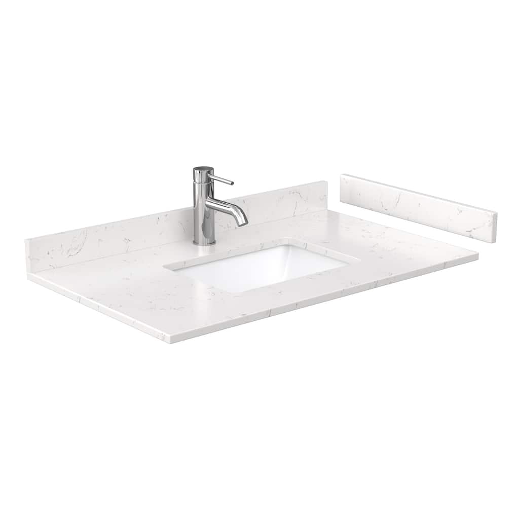 Wyndham Collection 36" Single Vanity Top with Undermount Rectangular