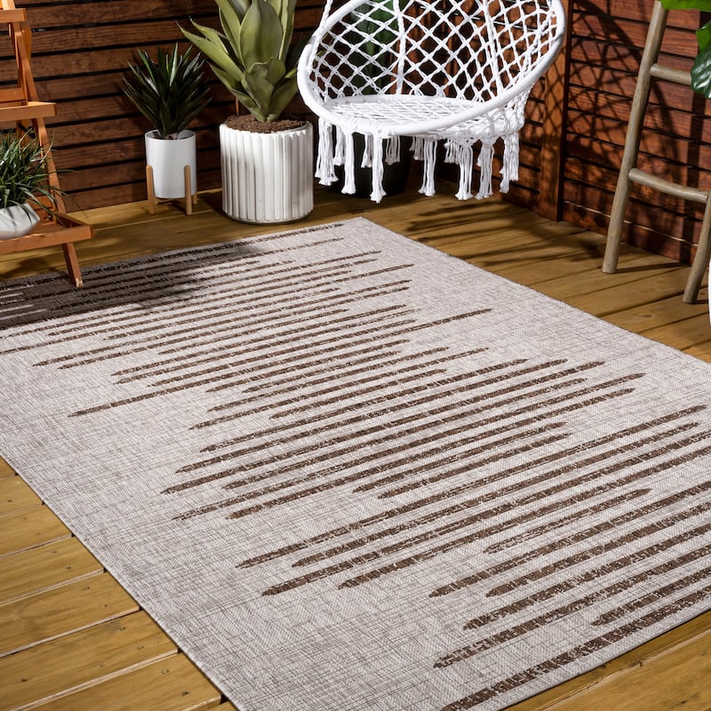 JONATHAN Y Colonia Berber Stripe Geometric Indoor/Outdoor Area Rug