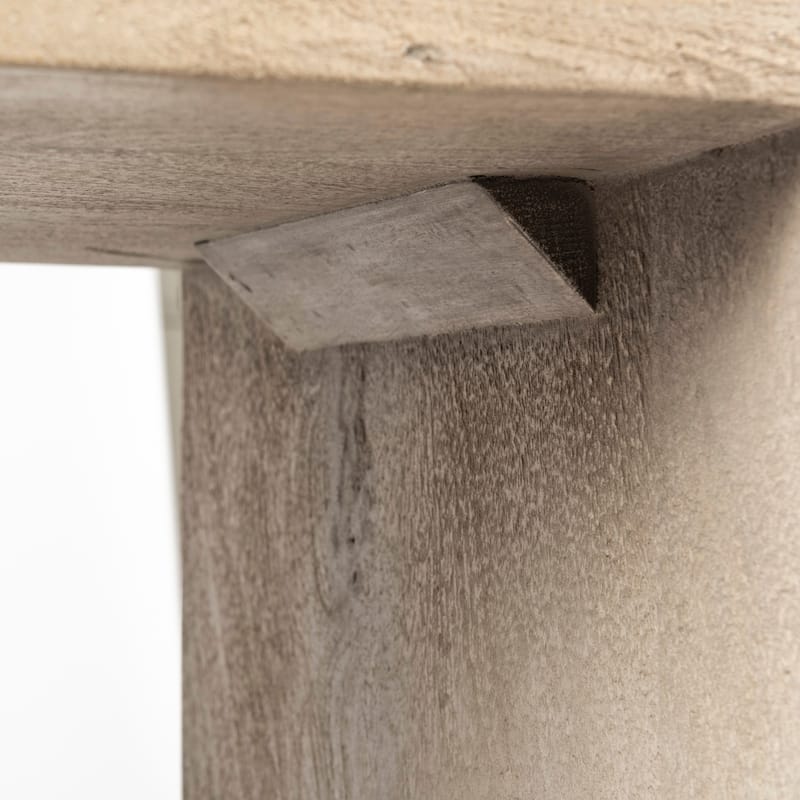 Aida Light Brown Solid Wood Bar Stool