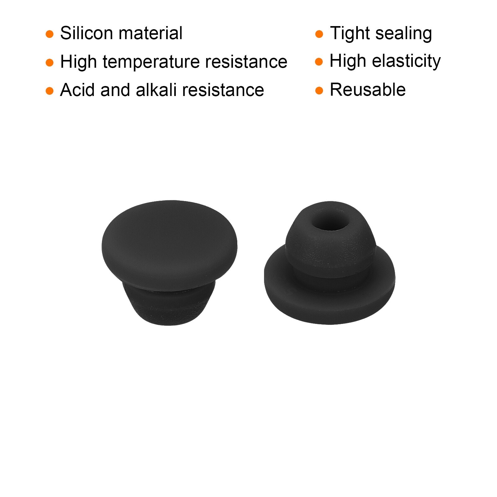 Silicone Snap in Locking Hole Plugs,Panel Seal Cover Round for Kitchen Bulkhead Waterproof Sealing Plug