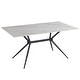 preview thumbnail 79 of 131, Elega Modern Sintered Stone Dining Table Modern Trestle Base Powder-Coated Steel Frame Kitchen Table - 47"-71" 55 Inches - White/Gold