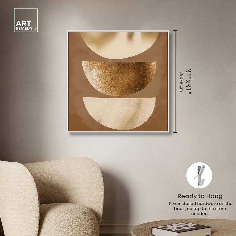 Golden Crescents I Canvas by Art Remedy