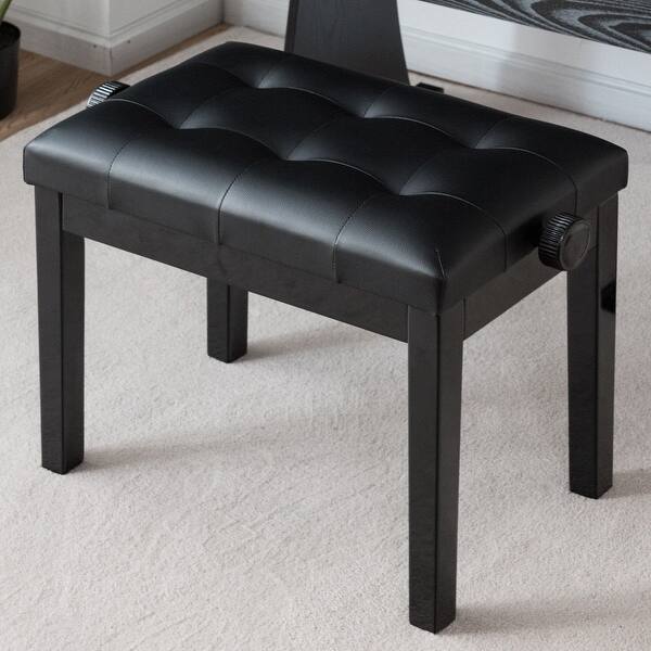 Shop Height Adjustable Piano Bench Pu Leather Keyboard Padded Seat