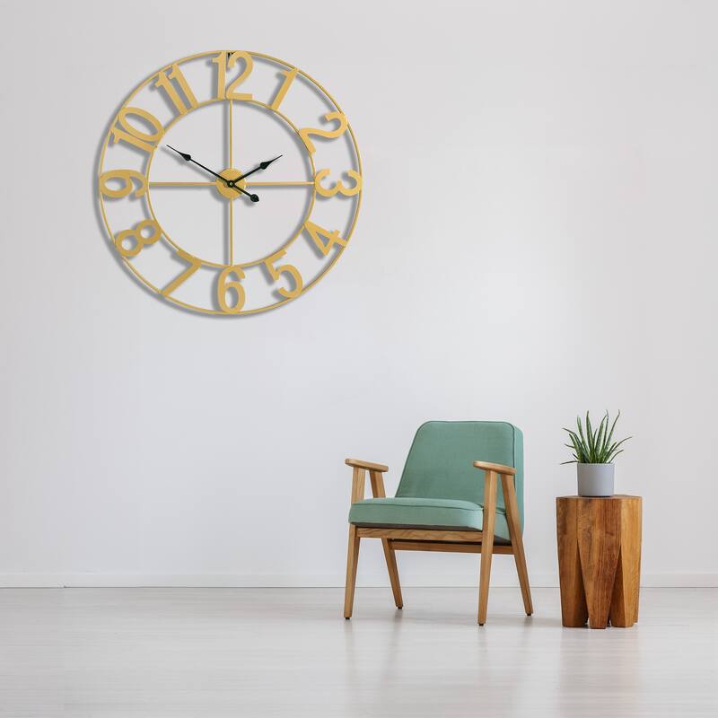 Sorbus Large Wall Clock 32" - Battery Operated Analog Large Clock (Black)