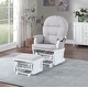 preview thumbnail 4 of 26, Suite Bebe Madison Glider and Ottoman White Woven Grey