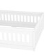 preview thumbnail 7 of 10, Full Size Floor Bed with Heightened Safety Guardrails and Door,No Slats Included
